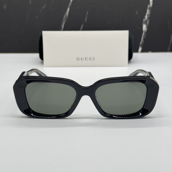 NEW GG1531SK 001 GUCCI BLACK SQUARE UNISEX GUCCI SUNGLASSES - Picture 2 of 12